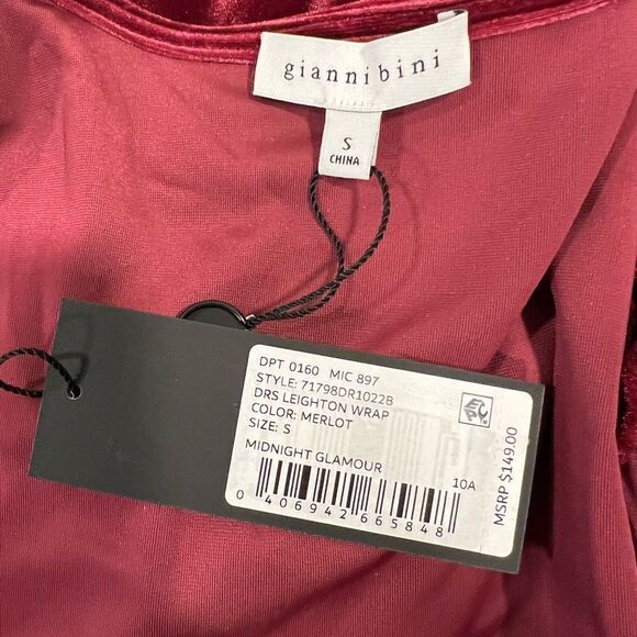 GIANNI BINI Leighton Wrap Dress in Merlot - Picture 8 of 9